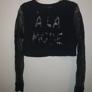 A LA MODE Crop Top Shirt